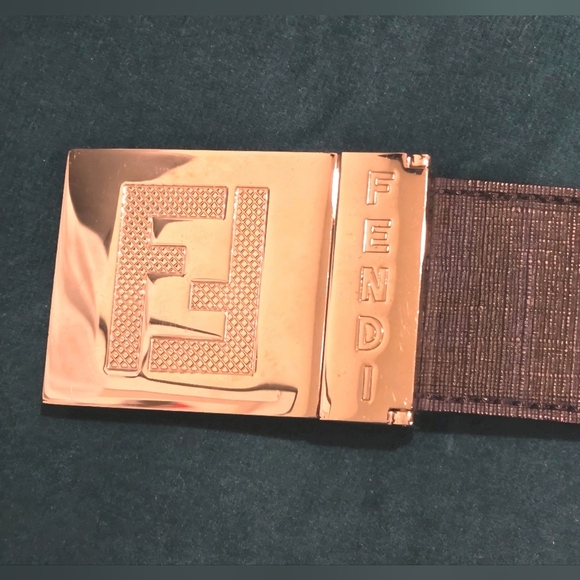 Fendi Vintage Leather Reversible Belt Dark Navy Blue/ Black & White Size 48 - Picture 5 of 9